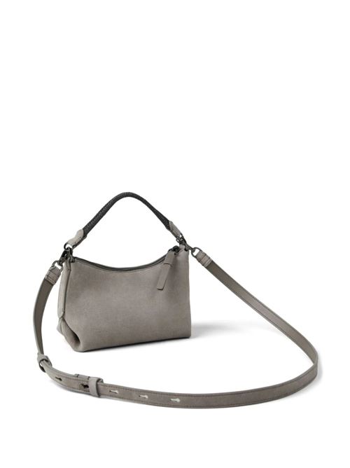 Grey calf suede woman bag Brunello Cucinelli | MBDLD2581C8195